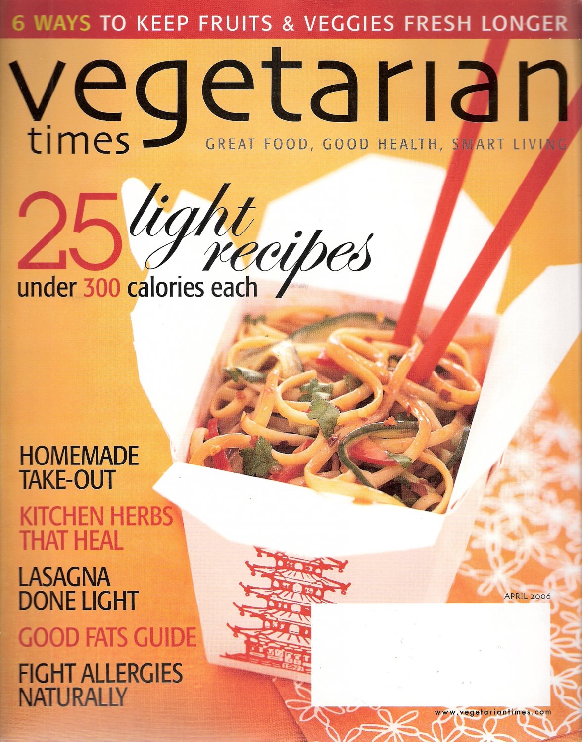 Vegetarian Times Magazine April 2006 25 Light Recipes
