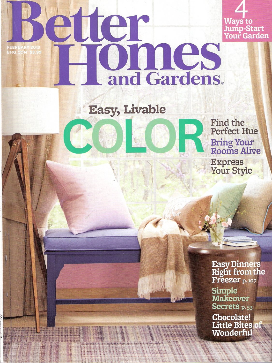 Better Homes and Gardens Magazine February 2013 Easy, Livable Color