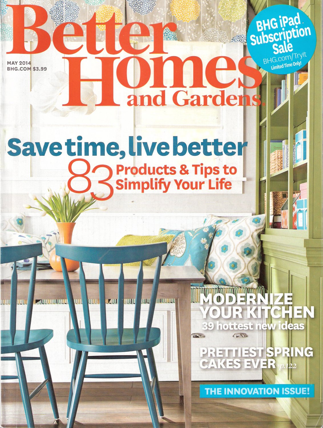 Better Homes and Gardens Magazine May 2014 Save Time, Live Better