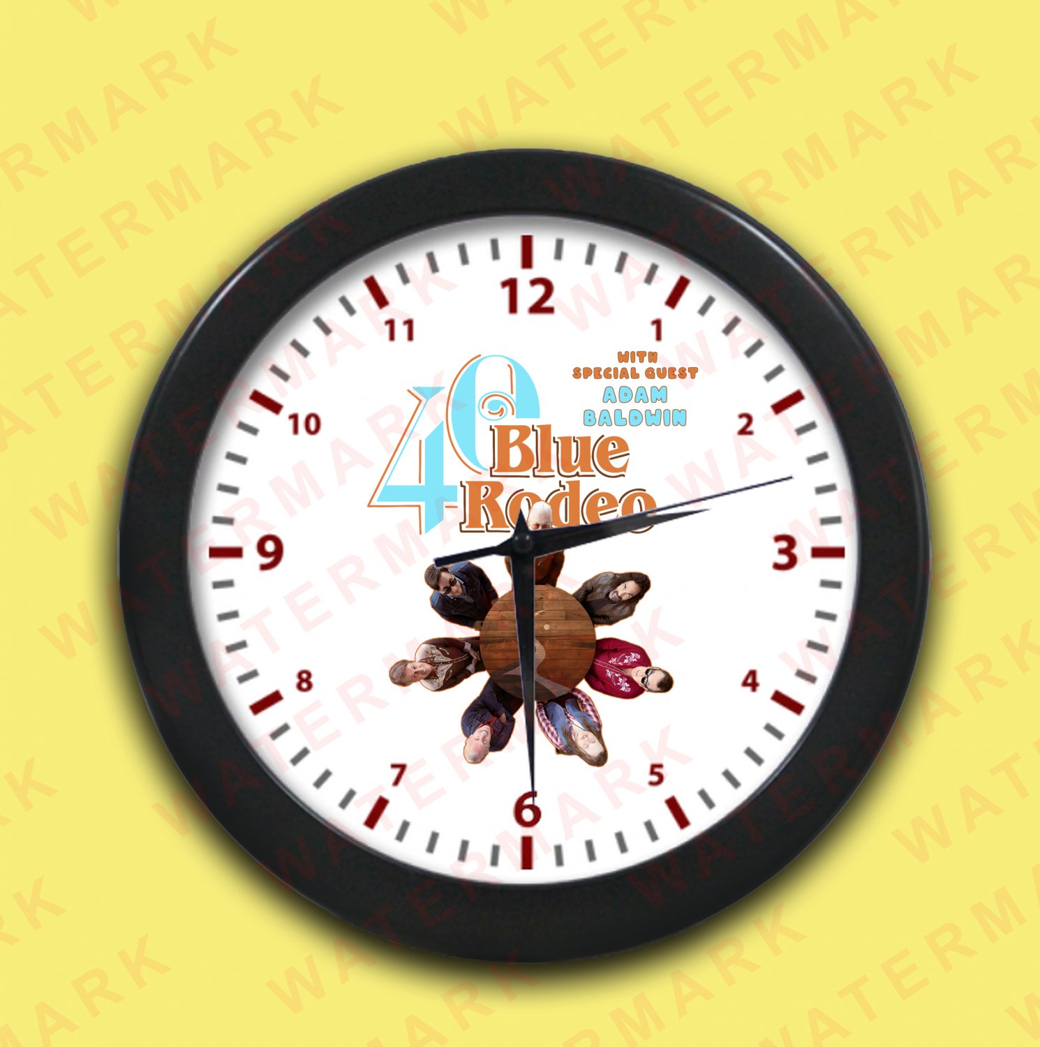 40TH BLUE RODEO WITH SPECIAL GUEST ADAM BALDWIN TOUR 2025 Wall Clocks