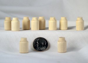 Small Miniature Mason Jar Wood Turnings