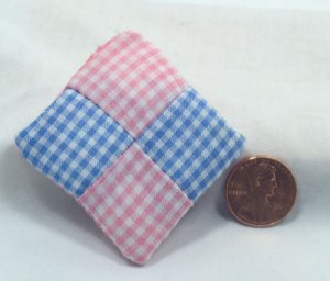 Patchwork Pillow 1:12 Dollhouse Miniature