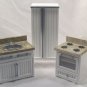 White Bistro Kitchen 1:12 Miniature Dollhouse