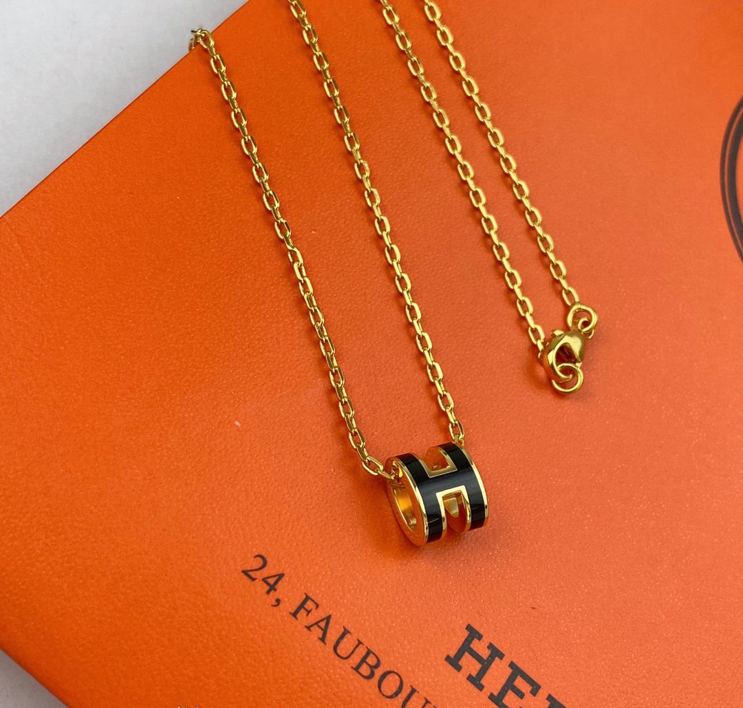 Quality Upgrade Hermes Mini Pop H Pendant Yellow Gold Rose Gold 095295
