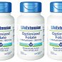 Life Extension Optimized Folate L-Methylfolate 1000 Mcg 100 VTablets (Pack of 3