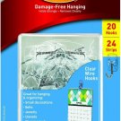Command Small Clear Wire Hooks with Clear Strips - 20 Hooks and 24 Strips