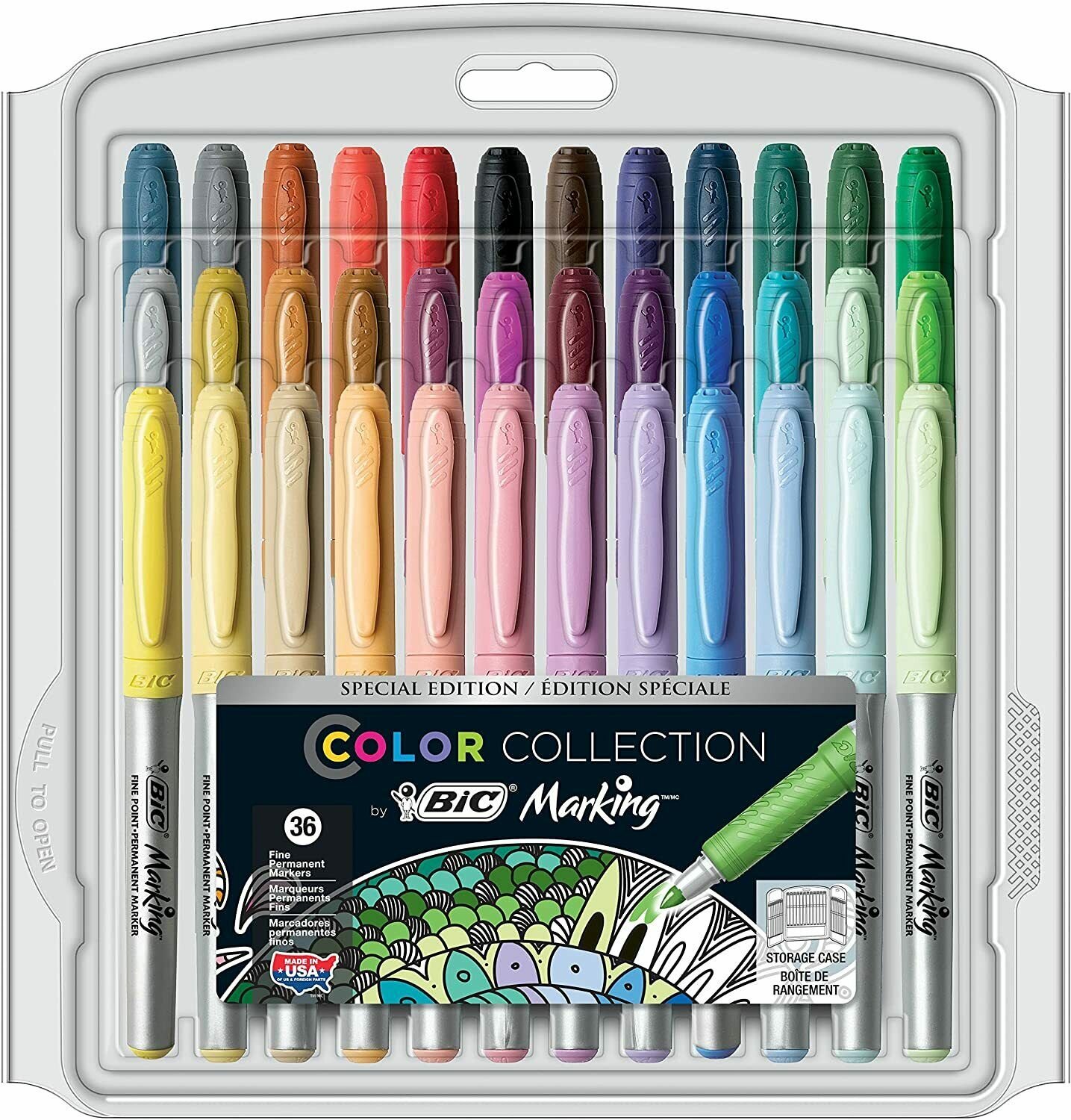 BIC Marking Color Collection Permanent Markers Fine Point - 36 Assorted Colors