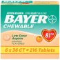 Bayer Chewable Low Dose Aspirin Orange Flavored - 216 Tablets