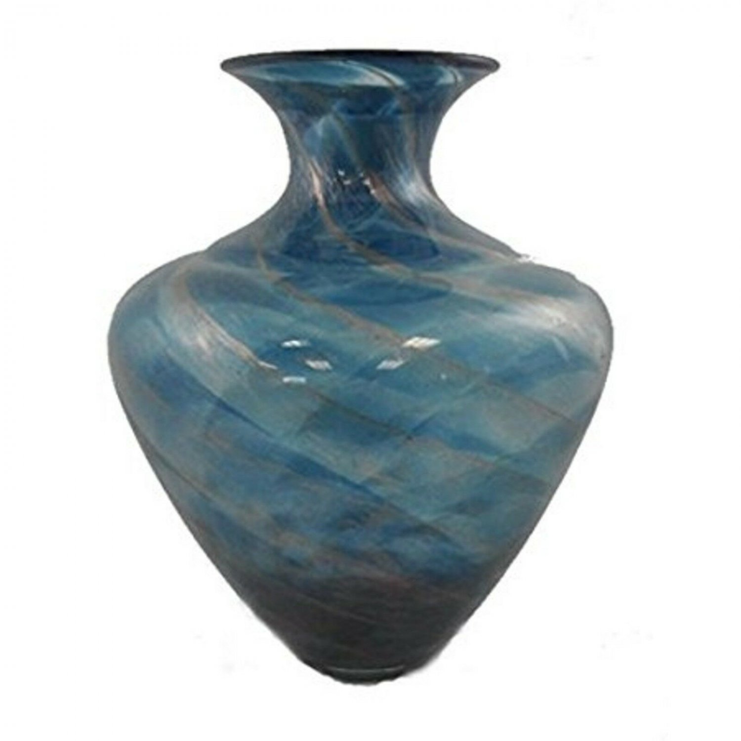 Manhattan Chic Artisan ink Blue with Gold Vase