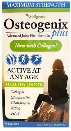 Wellgenix Osteogenix Plus Advanced Joint Flex Formula with Collagen - 90 Tablets