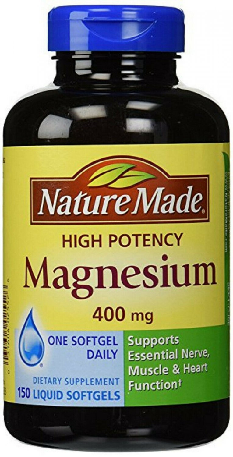 Nature Made High Potency Magnesium 400 mg - 150 Liquid Softgels