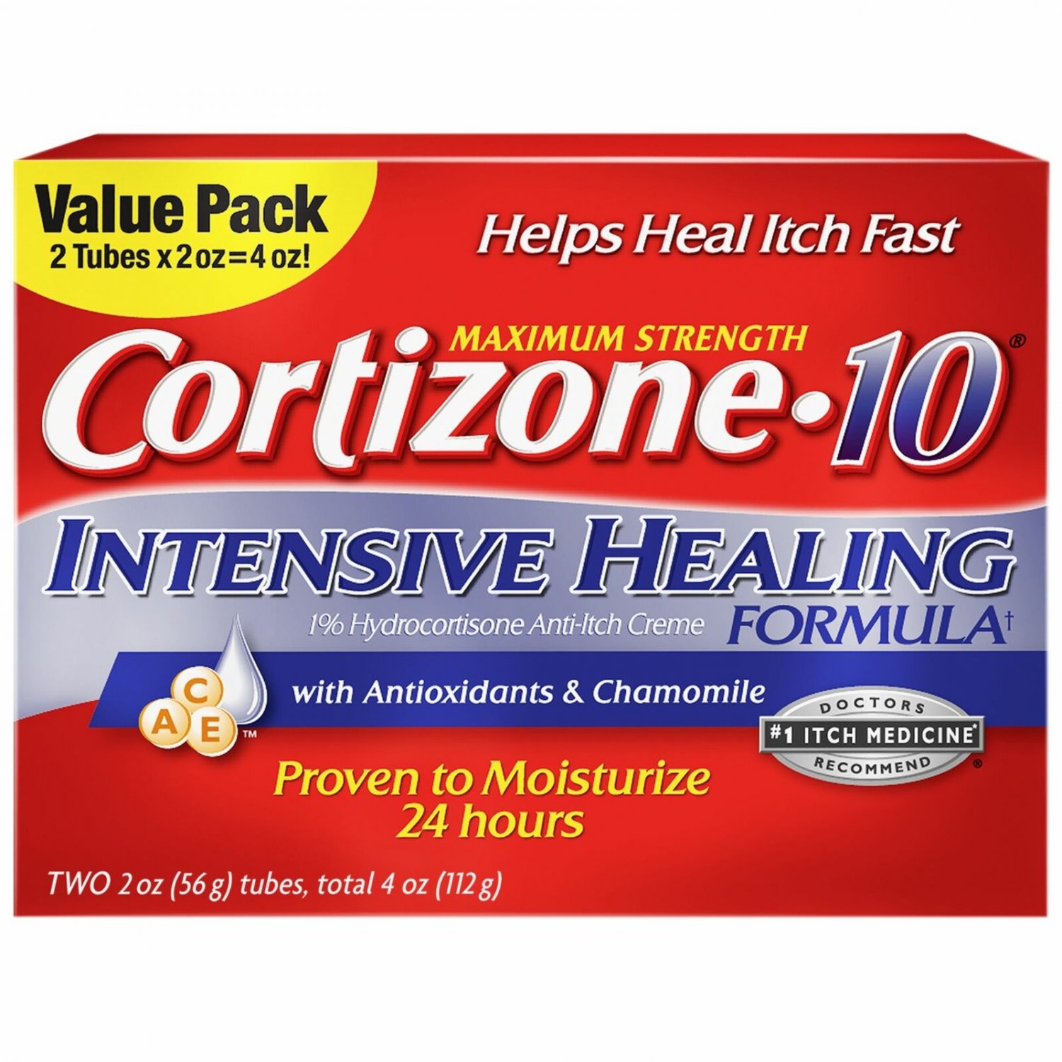 Cortizone 10 Intensive Healing Formula Maximum Strength 2 oz  - 2 Pack