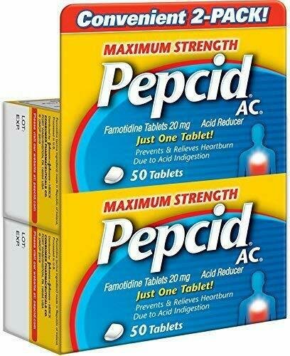 Pepcid AC Acid Reducer Maximum Strength - 50 Tablets - 2 Pack