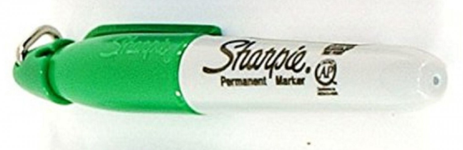 Sharpie Mini Markers With Cap Clip Keychain - Green