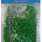 600 Colorful Loom Bands With Crochet Hook and Buckles - Green