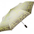 Totes Light N' Go Traveler Umbrella With Push To Open/Close Grey/Green - 43"