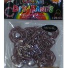 DIY 100 Silicone Loom Bands with Clips and Loom Tool - Metallic Purple