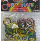 DIY 100 Silicone Loom Bands w/Clips and Loom Tool - Assorted Bright Colors