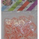 Pastel Tie Dye 300 Loom Bands With 12 Clips - Peach/White