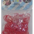 Transparent Tie Dye 300 Loom Bands With 12 Clips - Red/Clear Mix