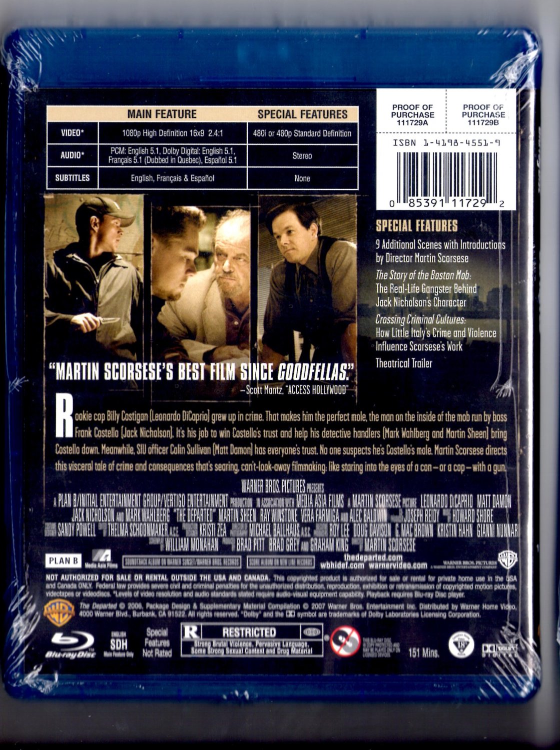 The Departed Blu-ray brand new sealed