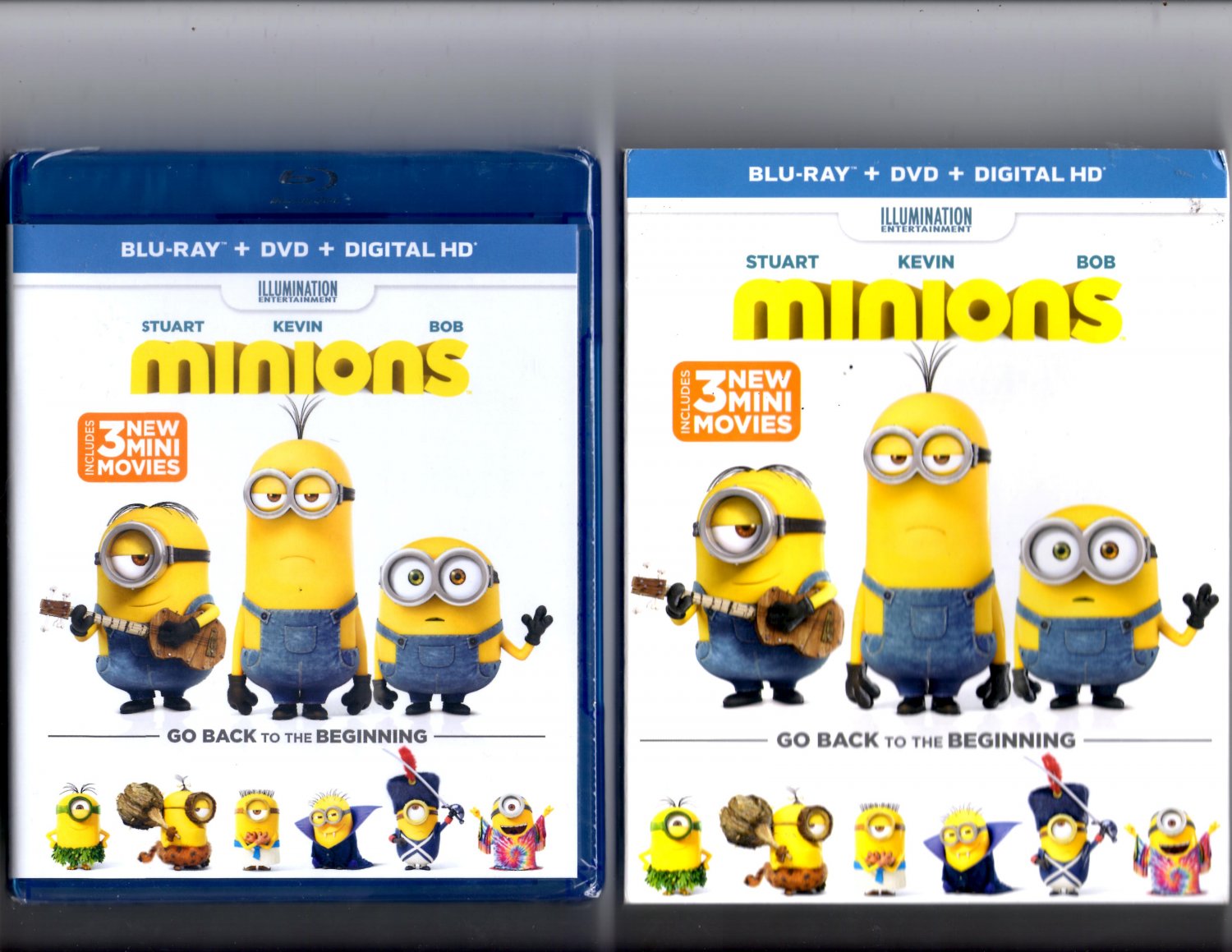 Minions Blu-ray + DVD + Digital HD UV Ultraviolet brand new sealed