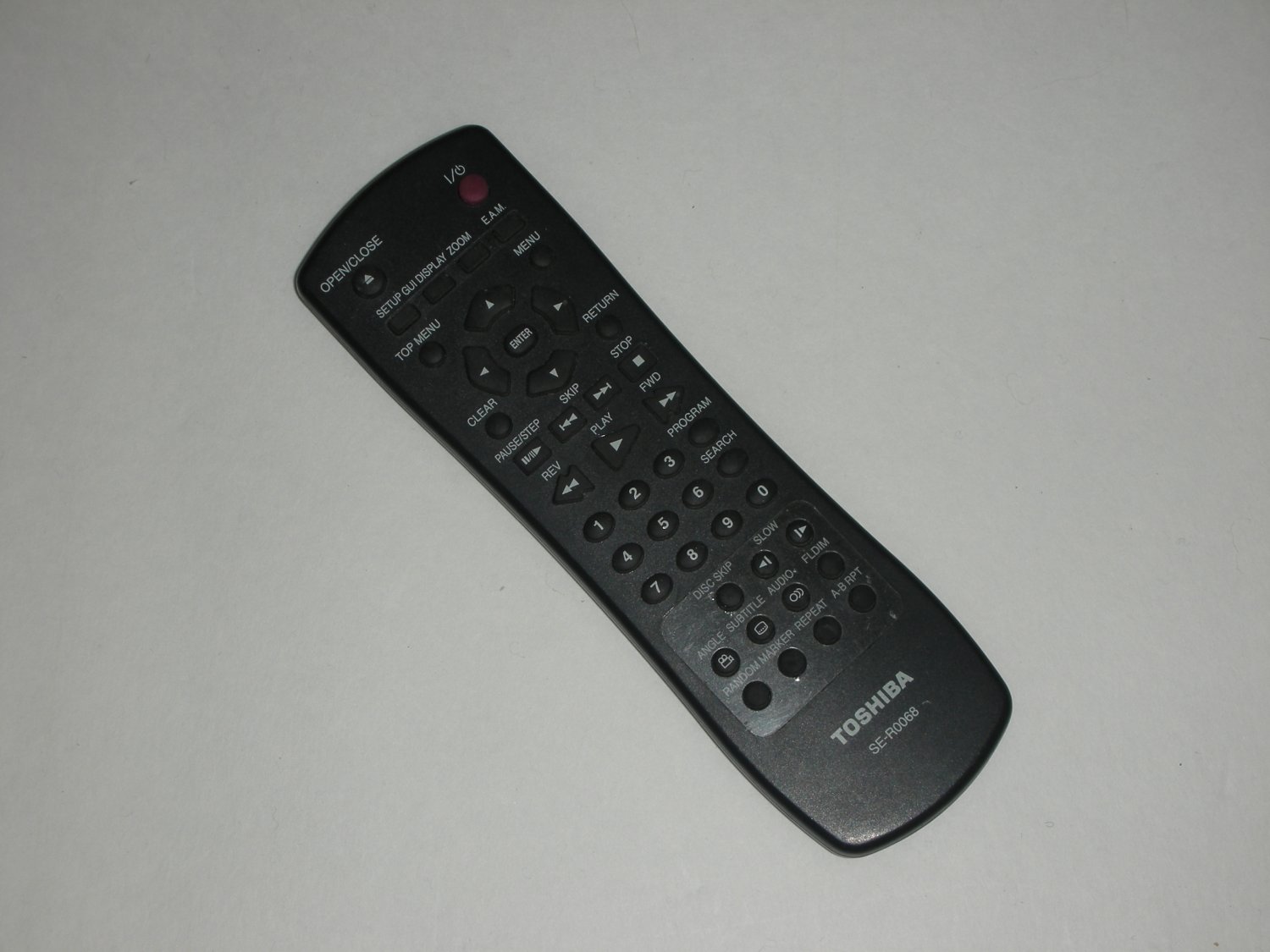 Toshiba SE-R0068 DVD Remote Controller Genuine Original OEM