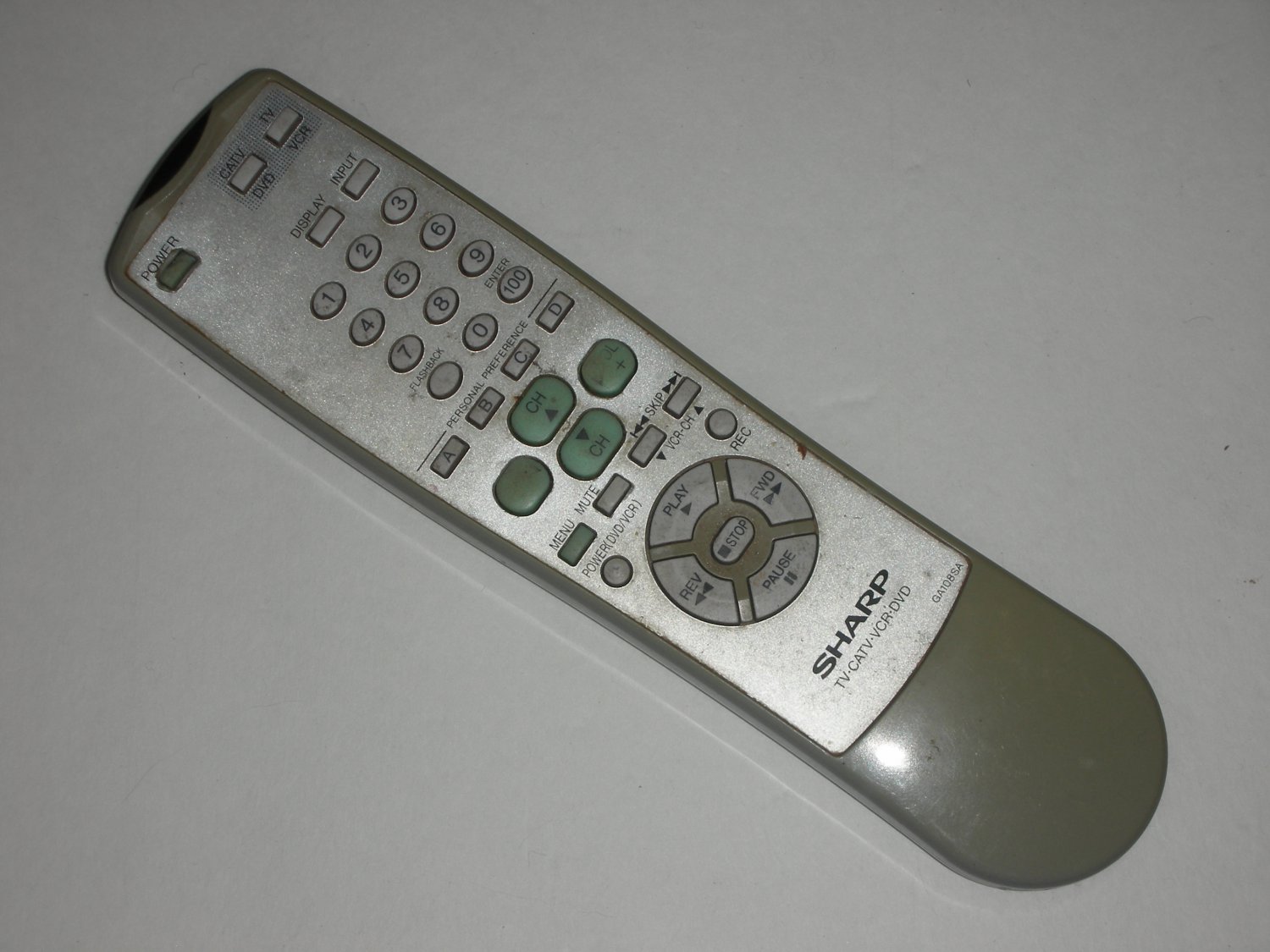 Sharp GA108SA TV + DVD VCR CATV Remote Controller Genuine Original OEM Vintage