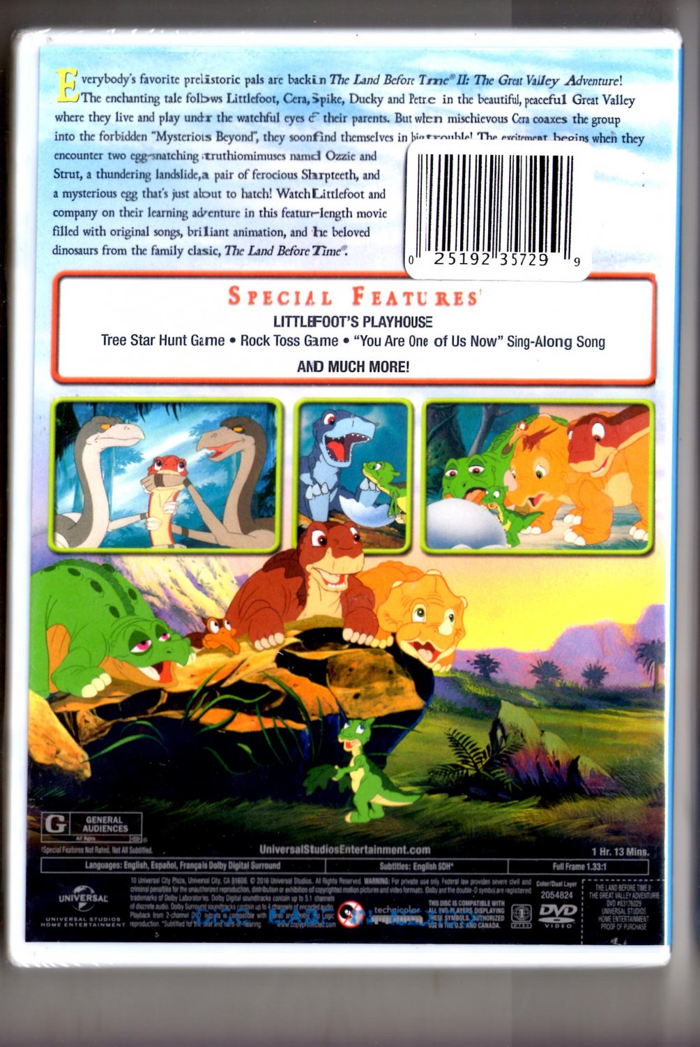 The Land Before Time II: The Great Valley Adventure DVD Adventure ...