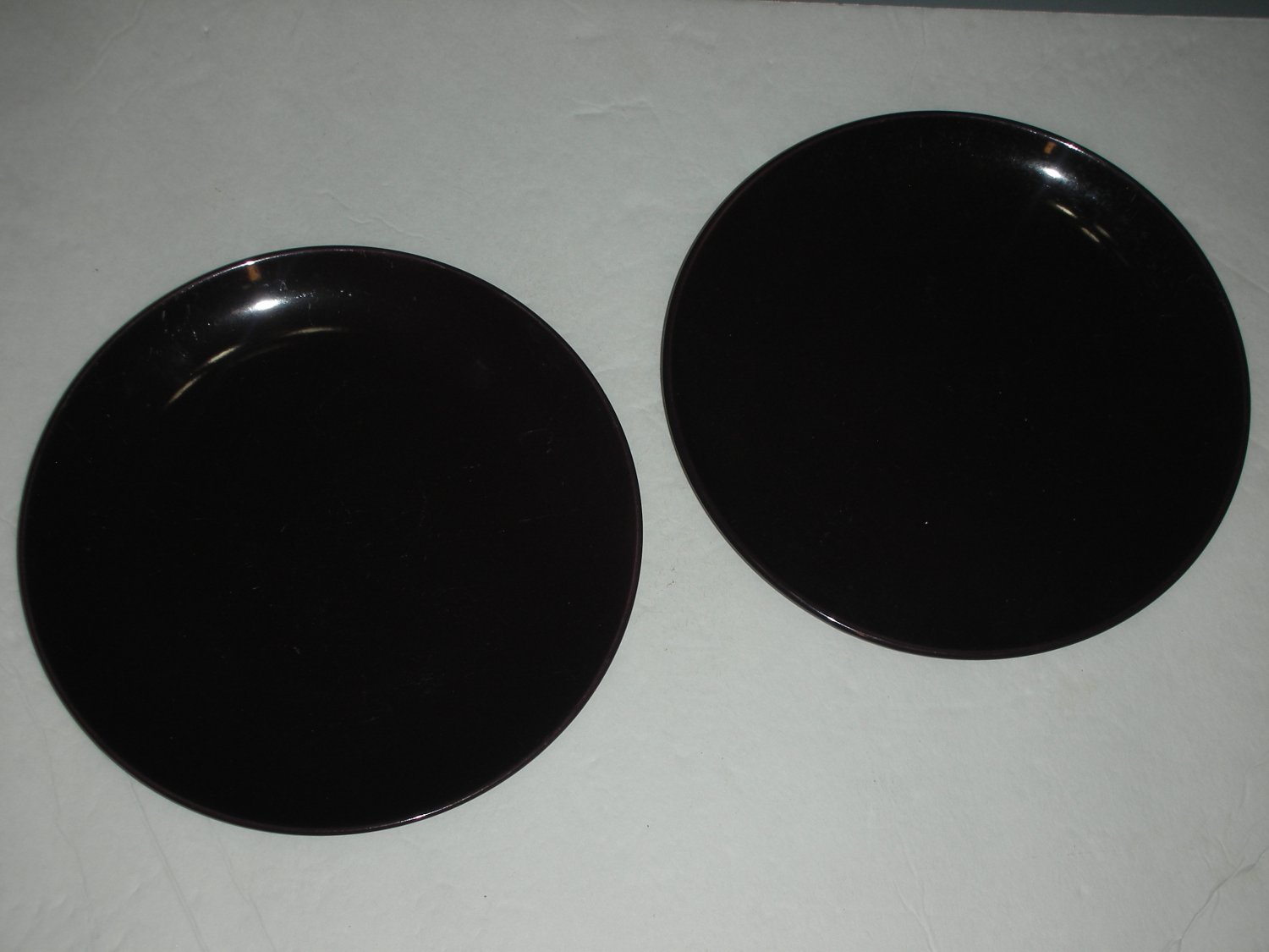 IKEA Glossy Purple/Plum/Eggplant 8" Side Salad Plate Saucer 12011 - Pair of 2