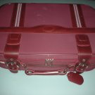 The Armored Group Suitcase Luggage Burgundy Maroon with Buckles Retro Look Softshell