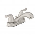 Glacier Bay 195 157 Constructor 4 in. Double Handle Low-Arc Bathroom Faucet Brushed Nickel