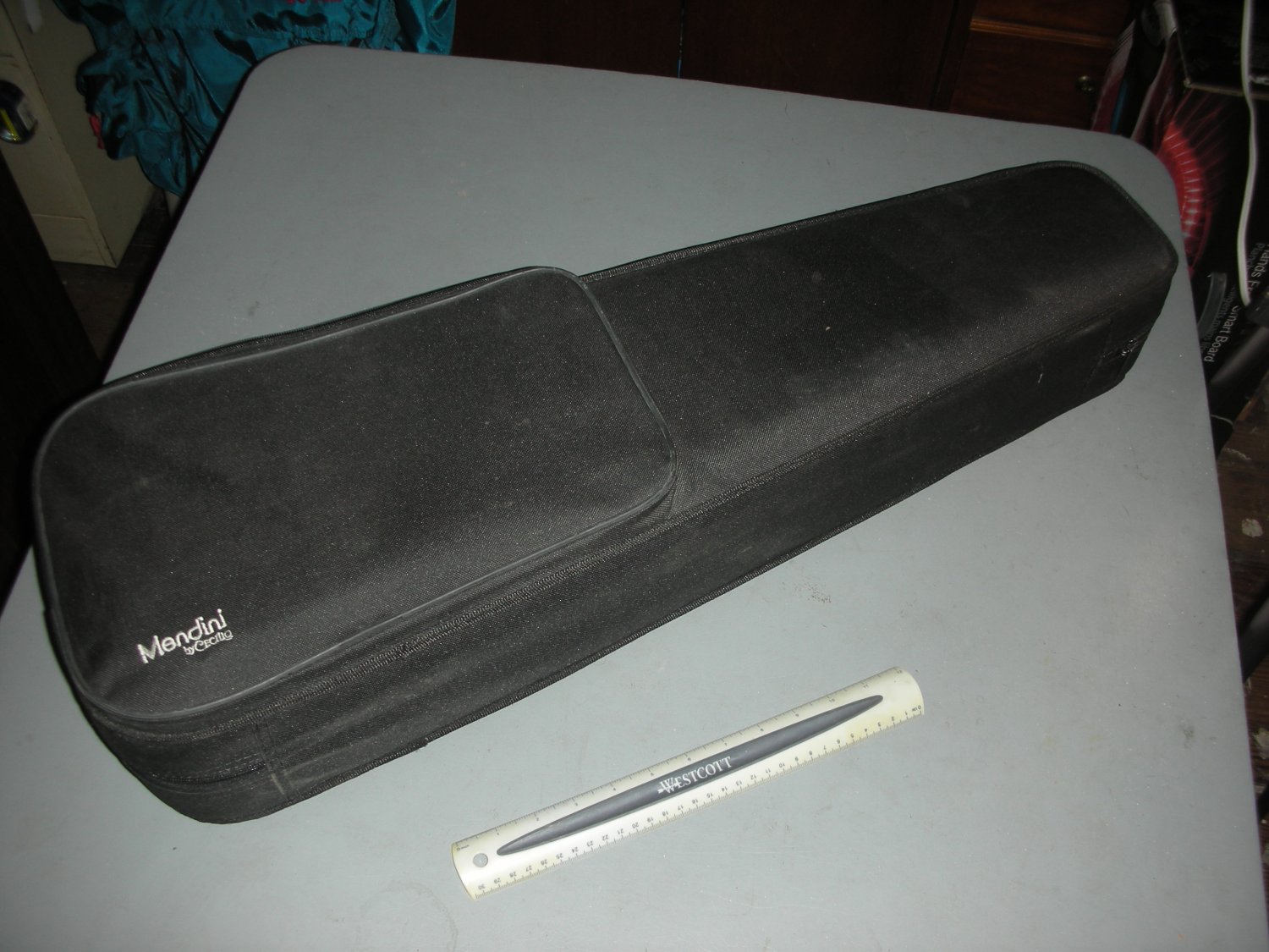 Mendini by Cecilio MV-BLACK 4/4 Full Size Violin Fiddle Metalic Black Finish