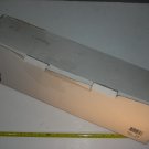 Ivory 5 Wick Long Centerpiece Candle with Black Wrought Iron Base Vanilla Scented Beeswax 15 x 3"