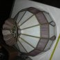 Stained Glass Slag Leaded Purple Hung Chandelier Ceiling Light Lamp Vintage Retro Home Decoration