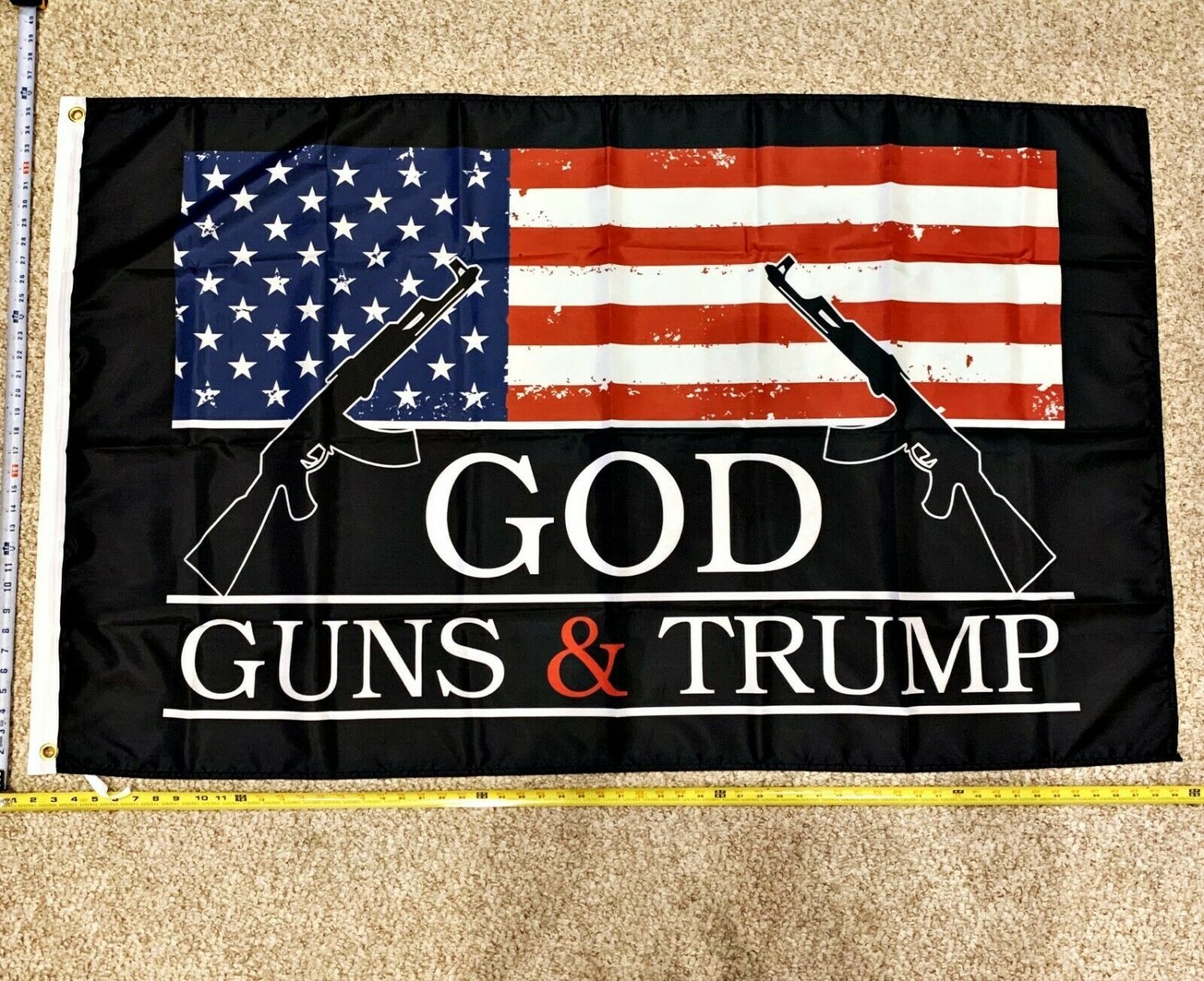 Donald Trump Flag 3x5ft God & Guns USA Make America Great Army USA