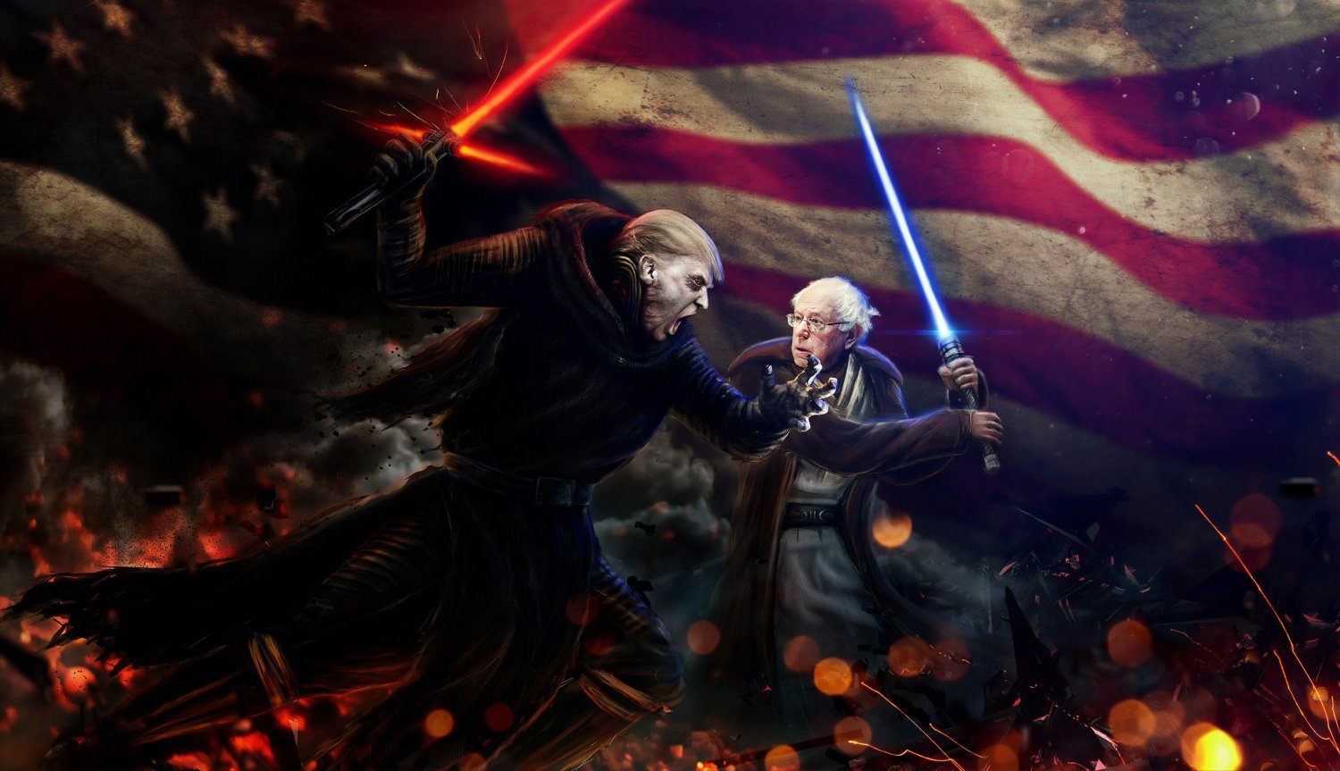 Trump Flag - Bernie Sanders Flag 3x5 FT Fighting For The President USA 2020 Banner