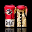Custom Made, Grant Boxing Gloves, Red, Gold & Black