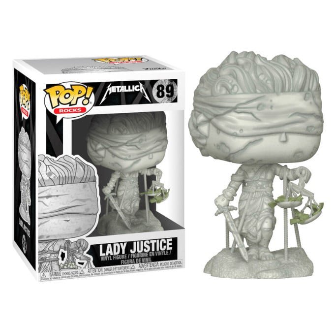 Funko pop dragon metallica lady justice figure figura collector toy