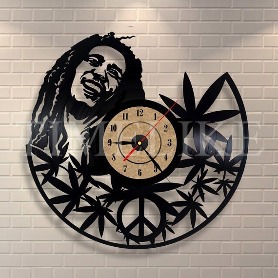 Bob marley song music wall clocks watch