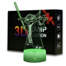 Star wars yoda lamp 3d usb 7 colors