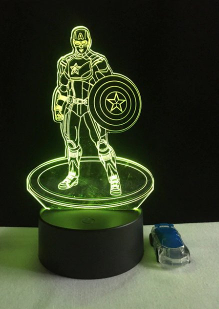 The avengers los vengadores marvel lamp 3d usb 7 colors rotation