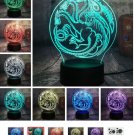 Game of thrones juego de tronos lamp 3d usb 7 colors rotation