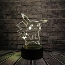 Pokemon go pikachu lamp 3d usb 7 colors rotation