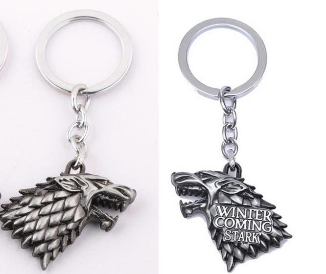 Game of thrones targaryen stark key chain llavero film serie