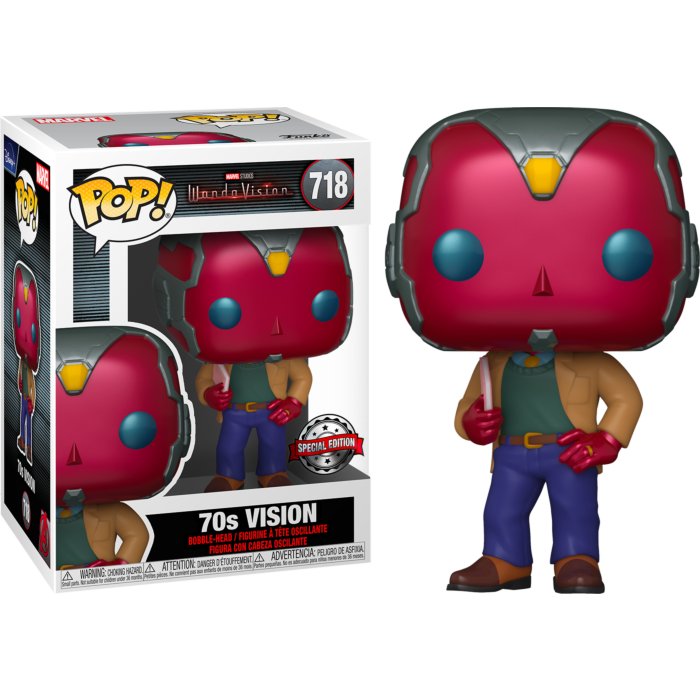 Funko pop wanda vision marvel 70s vision 718 special edition figure figura toy toys