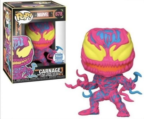 Funko pop venom black light carnage 678 the avengers marvel los vengadores figure figura toy toys