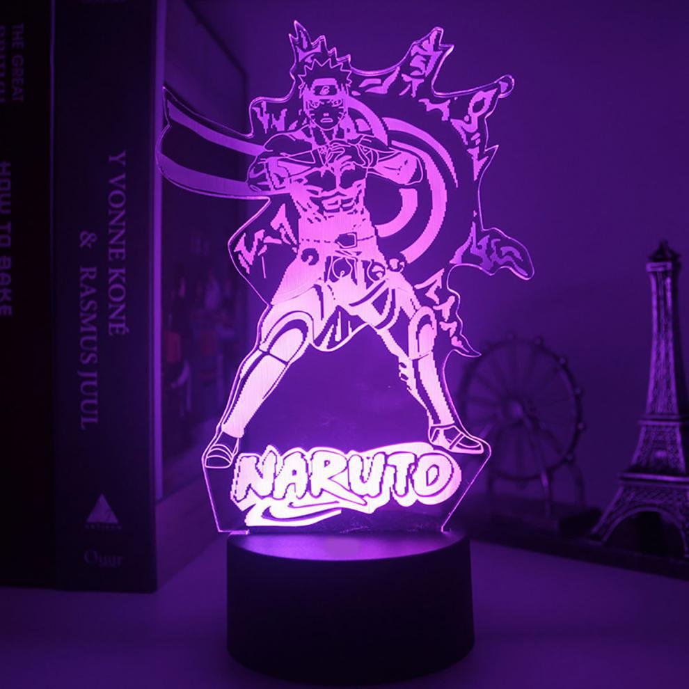 Naruto anime manga lamp 3d usb 7 colors rotation
