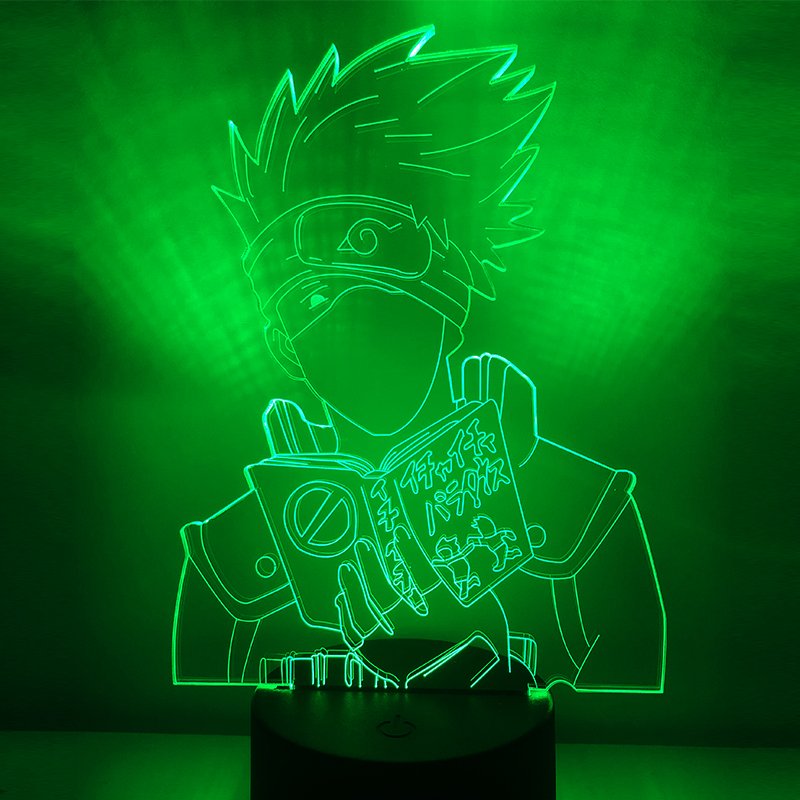 Naruto anime manga lamp 3d usb 7 colors rotation