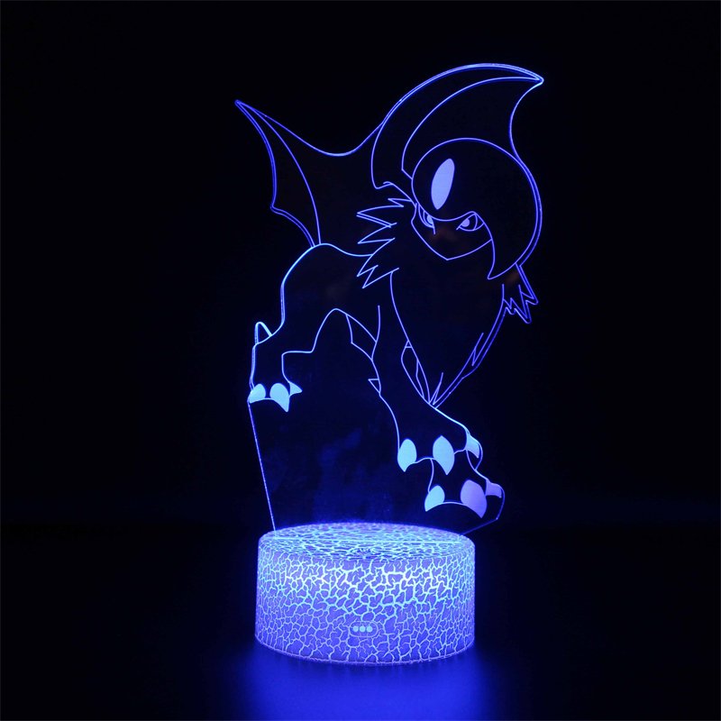 Pokemon go pikachu anime manga lamp 3d usb 7 colors rotation